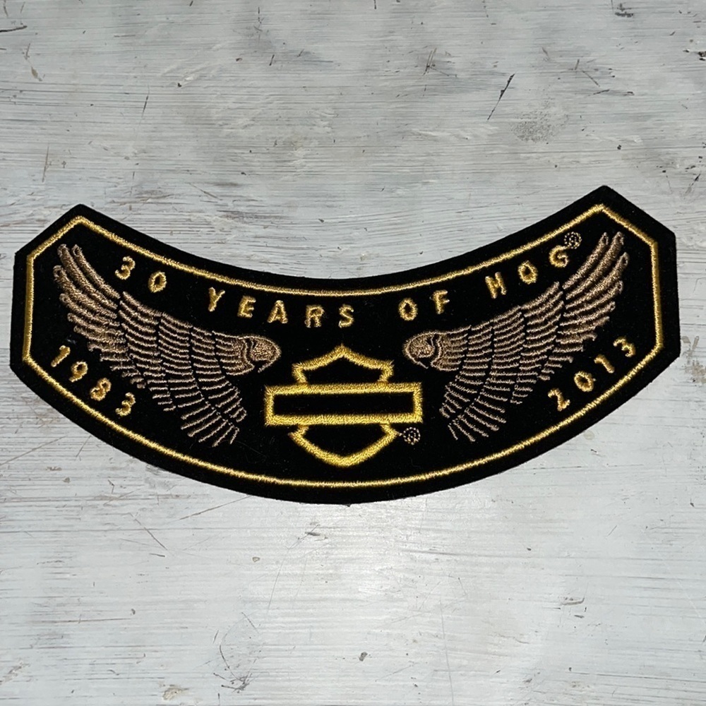 Harley Owners Group 30 Years Of HOG 1983 - 2013 Sew On Embroidered Patch